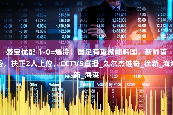 盛宝优配 1-0=爆冷！国足有望掀翻韩国，新帅首秀，扶正2人上位，CCTV5直播_久尔杰维奇_徐新_海港